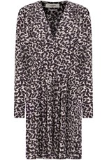 Isabel Marant ETOILE ARONE V NECK SHORT DRESS L/S | ECRU/BLACK